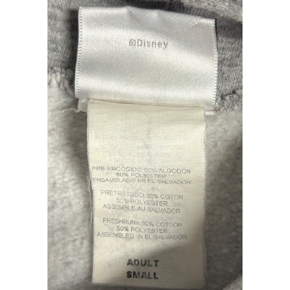 Disney Store Hoodie Adult Small Gray Mickey Mouse American Flag Graphic Pullover - Picture 11 of 11
